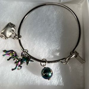 RARE Coach Uni Unicorn Oil Slick Bracelet Bangle Hologram Holographic Charms
